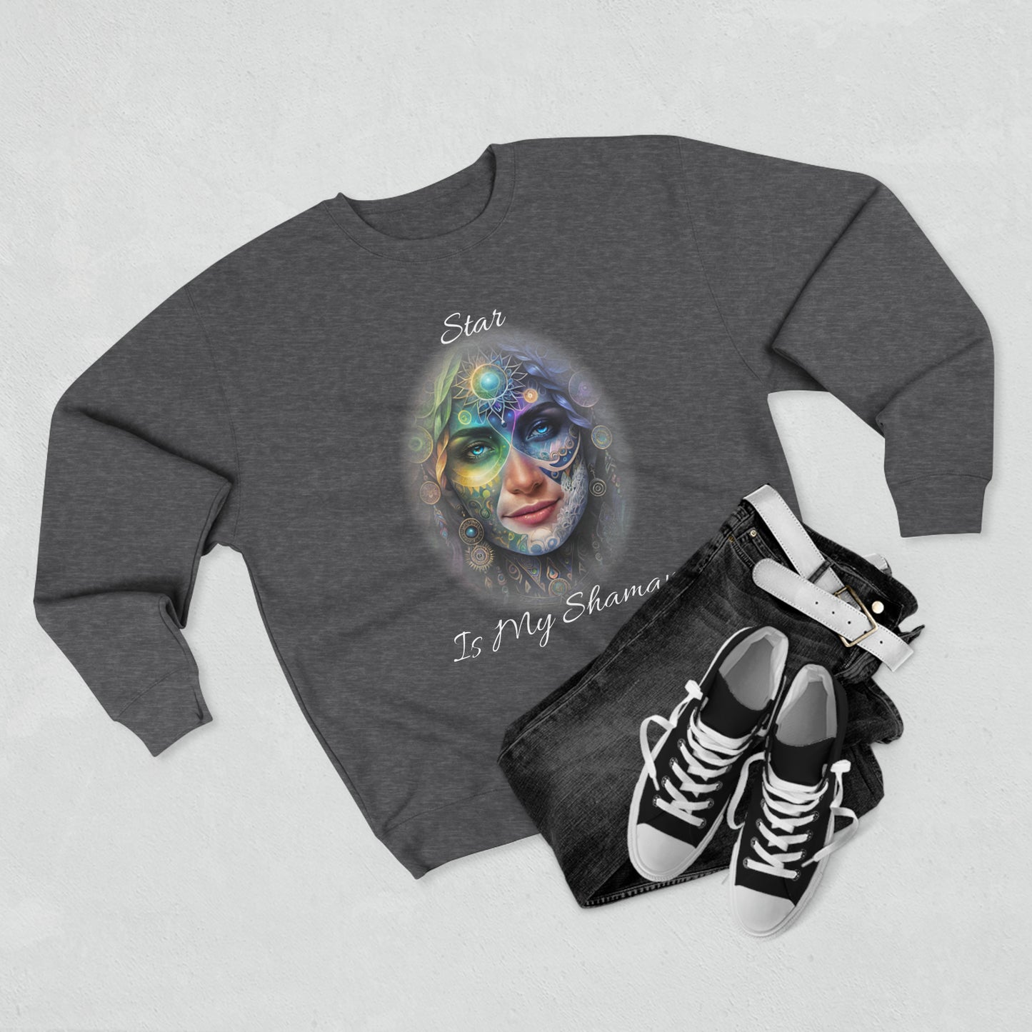 USA DARKS STAR IS MY SHAMAN Unisex Crewneck Sweatshirt