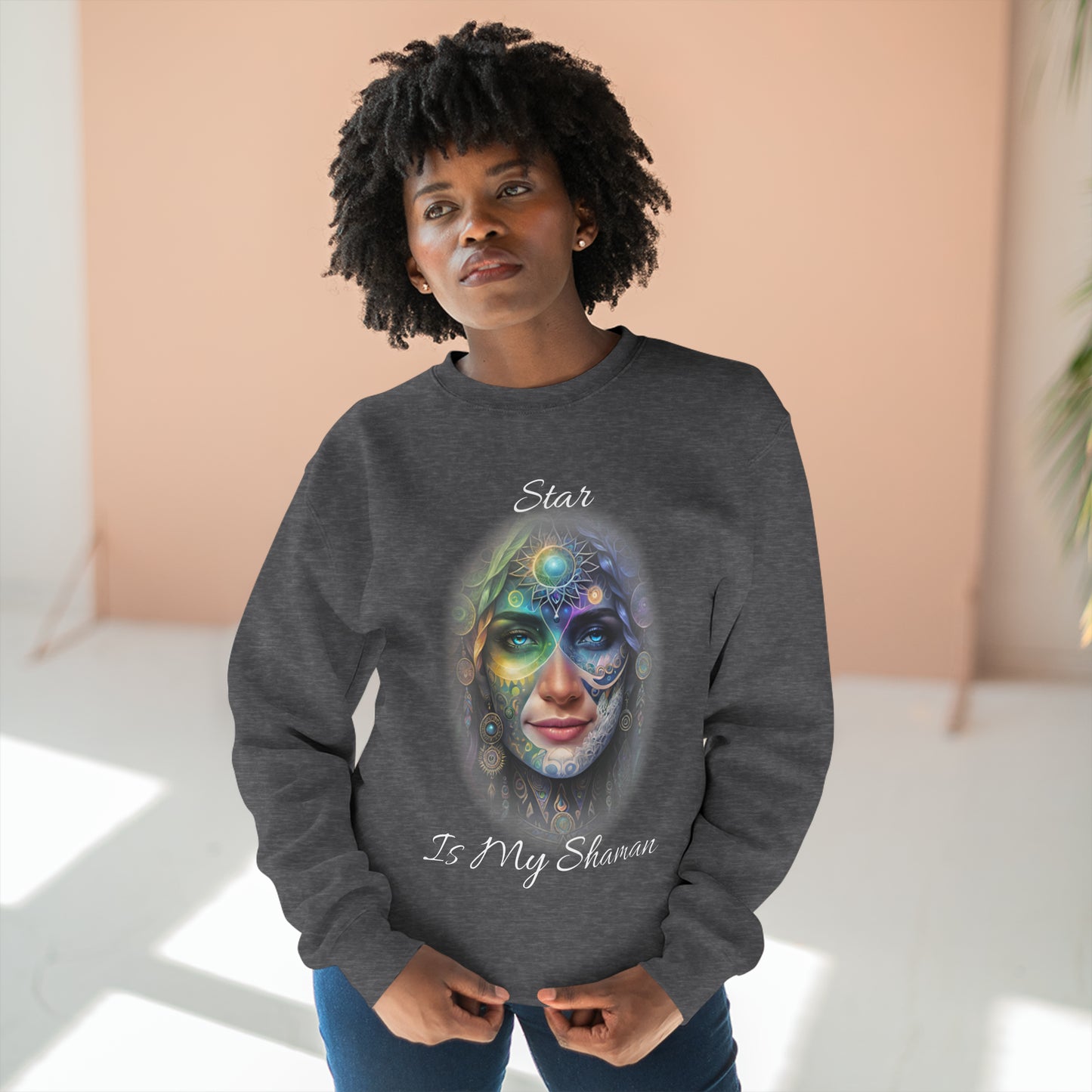 USA DARKS STAR IS MY SHAMAN Unisex Crewneck Sweatshirt