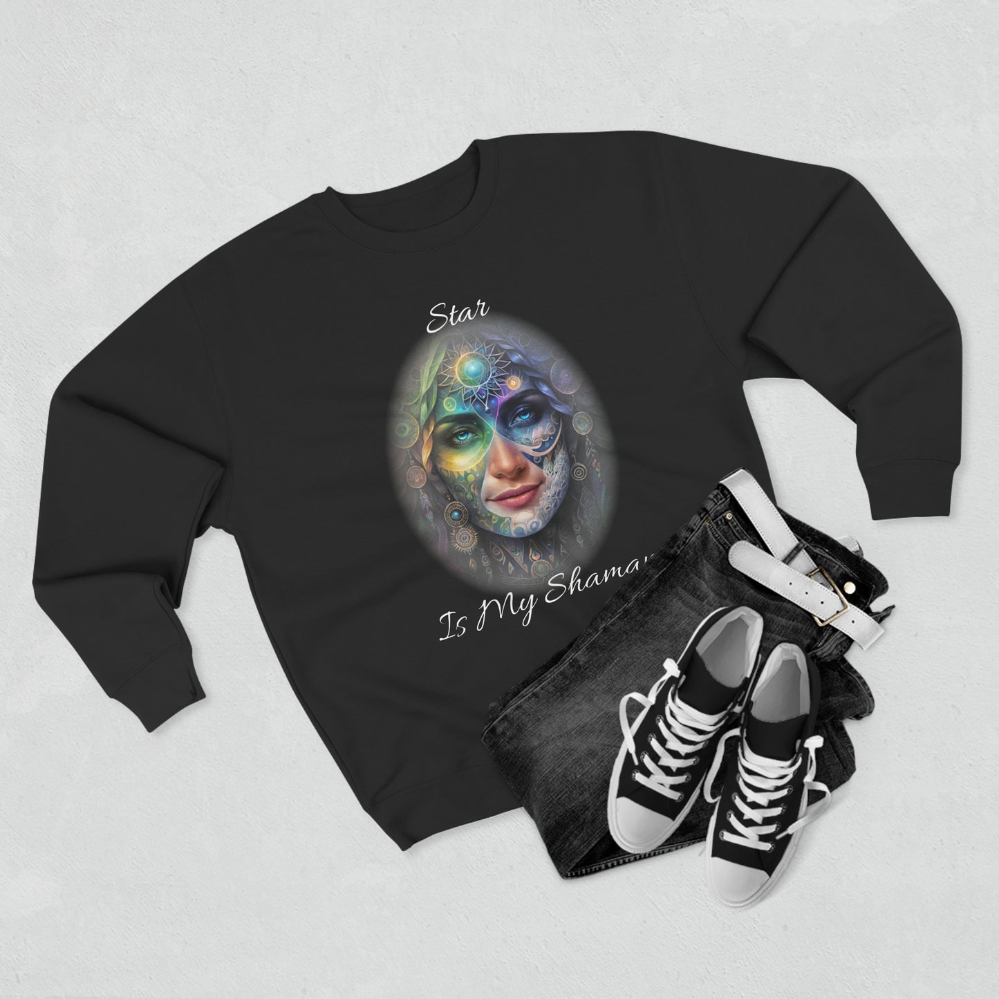 USA DARKS STAR IS MY SHAMAN Unisex Crewneck Sweatshirt